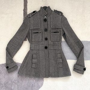 Alexander Wang wool jacket coat herringbone